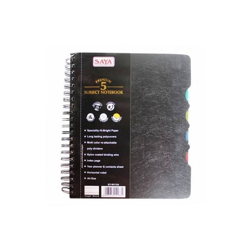 Saya Premium PP Cover NoteBook - A4 SY-W1154 (300 Pages)