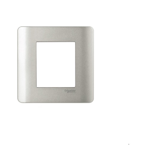 Schneider ZENcelo 2M Grid & 2M Cover Plate Satin Silver IN8402C(SA)