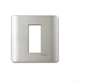 Schneider ZENcelo 1M Grid & 1M Cover Plate Satin Silver IN8401C(SA)