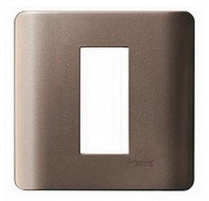 Schneider ZENcelo 1M Grid & 1M Cover Plate Silver Bronze IN8401C(SZ)