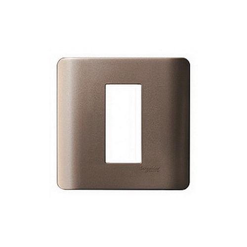 Schneider ZENcelo 1M Grid & 1M Cover Plate Silver Bronze IN8401C(SZ)