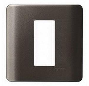 Schneider ZENcelo 1M Grid & 1M Cover Plate Dark Grey IN8401C(BZ)