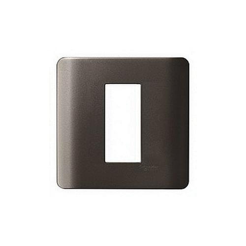 Schneider ZENcelo 1M Grid & 1M Cover Plate Dark Grey IN8401C(BZ)