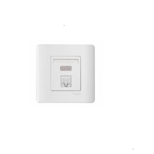 Schneider 1 Gang Data Outlet Category 5E with Integrated Shutter E8431RJ/5-OS