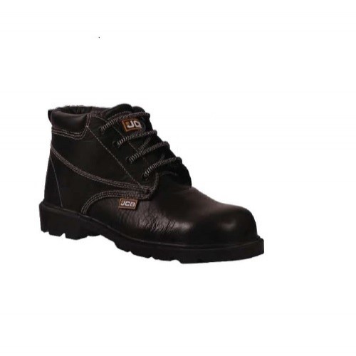 JCB Heatmax Grain Textured Double Density Steel Toe Leather Safety Shoes, Size:9