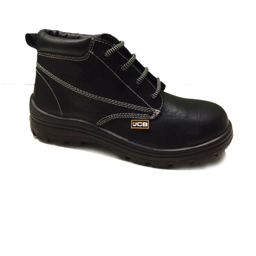 JCB Heatmax Grain Textured Single Density Steel Toe Leather Safety Shoes, Size:12