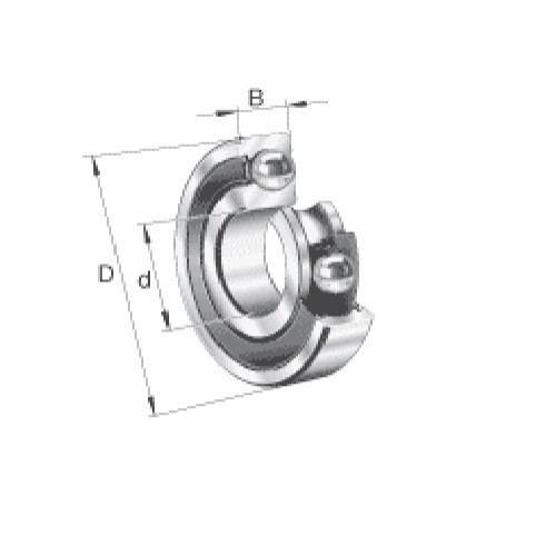 FAG Deep Groove Ball Bearing, 6010-2RSR-L207