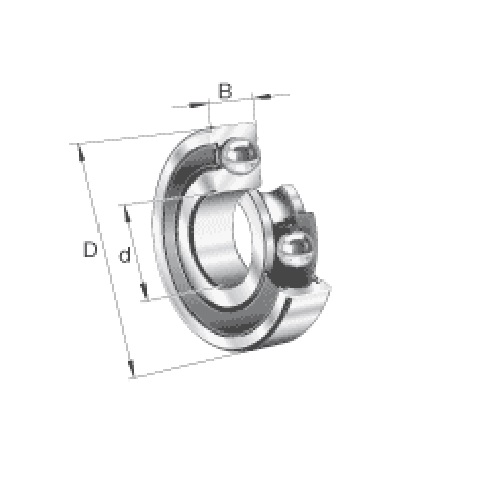 FAG Deep Groove Ball Bearing, 6207-2Z-L207-C3