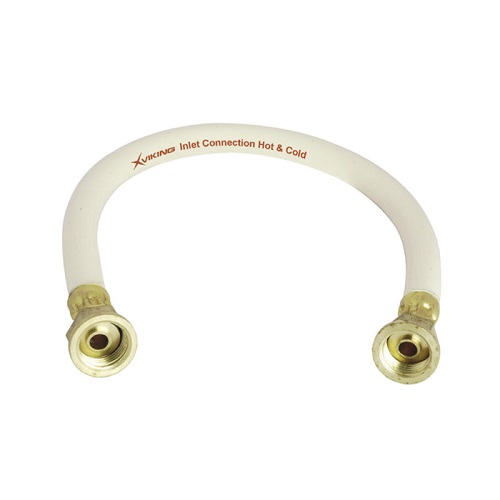 Viking PVC White Connection Pipe Brass Tail & Nut, 2 Ft