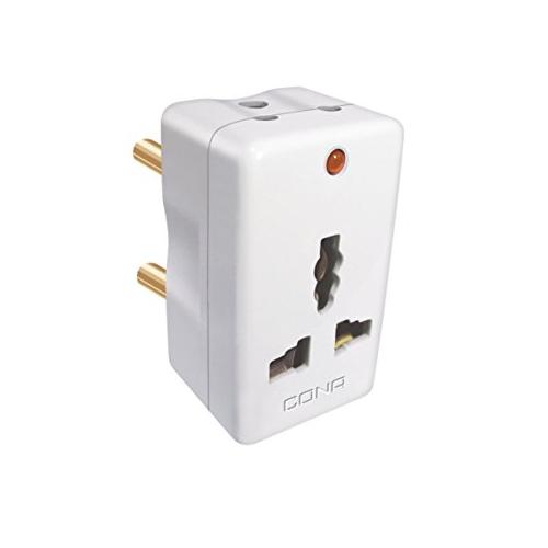 Cona 6/16A Glossy Multi Plug With Indicator, 2076