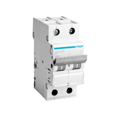 Hager 63A 2P Miniature Circuit Breaker, NBN263N