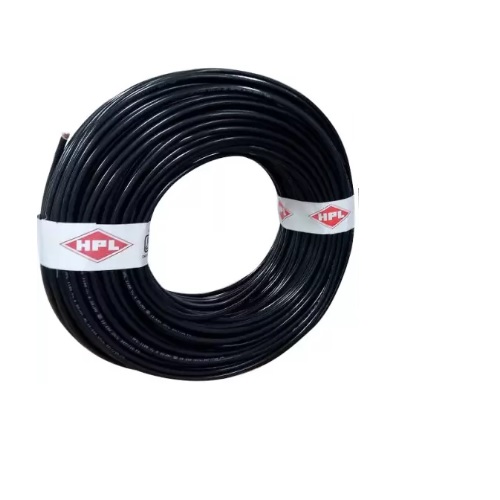 HPL 1 Sq. mm Black PVC Insulated Single Core Unsheathed Industrial Cables HHI000100100 (100 Mtr)