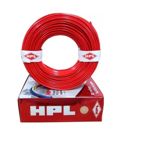 HPL 1 Sq.mm Red PVC Insulated Single Core Unsheathed Industrial Cables (90 mtr)