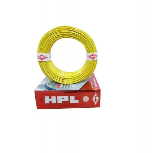 HPL 2.5 Sq.mm Yellow Insulated Unsheathed Industrial Cables, HHR000250100 (100 mtr)