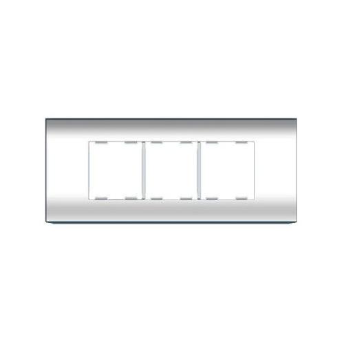 L&T 6M Entice Modular Cover Plate With Grid Frame, CB91106FW00