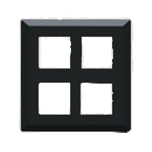 L&T 8M Entice Modular Cover Plate With Grid Frame Square, CB91208FG01