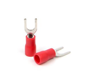 Fork Type Red Lugs, 2.5 Sq mm (Pack of 100 Pcs)