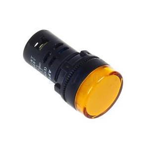 Panel Mount LED Indicator Round, 240V AC (Yellow)