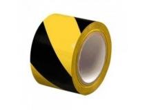 Zebra Floor Marking Tape Yellow and Black 3 Inch L23 Mtr +/- 2 Mtr