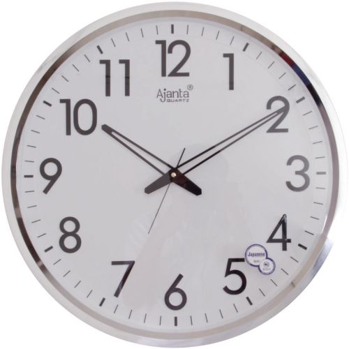 Ajanta Quartz Wall Clock Silver, 697