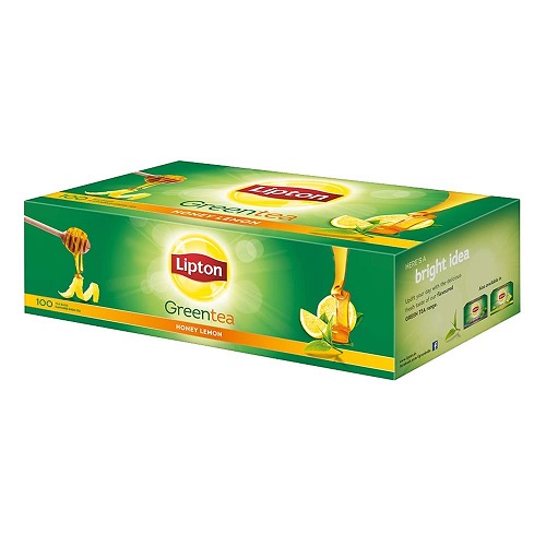 Lipton Honey Lemon Green Tea Bags (Pack of 100 Pcs)