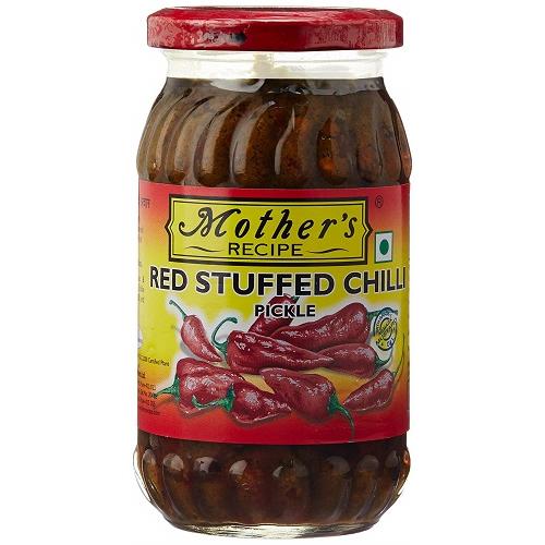 Mother's Recipe Red Stuffed Chilli Pickle, 400gm