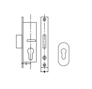 Dorma Narrow Stile Dead Lock 20x55 mm, XL-C 2017