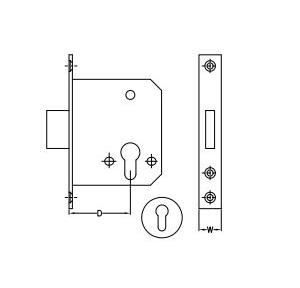 Dorma Satin Stainless Steel Dead Lock 20x55 mm, XL-C 2016