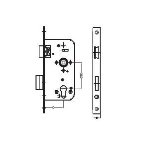 Dorma Satin Stainless Steel Sash Lock 20x55 mm, XL-C 3025