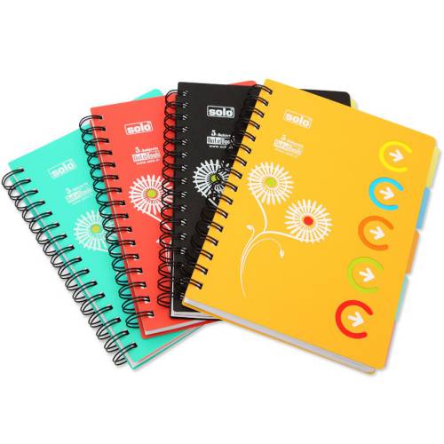 Solo NA553 5-Subjects Note Book, Size: A5 (300 Pages)