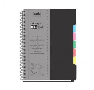 Solo NB557 5-Subjects Note Book, Size: B5 (300 Pages)