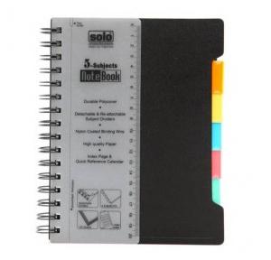 Solo NA556 5-Subjects Note Book, Size: A5 (300 Pages)