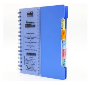 Solo NA555 5-Subjects Note Book, Size: A5 (300 Pages)