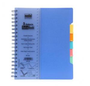 Solo NB555 5-Subjects Note Book, Size: B5 (300 Pages)