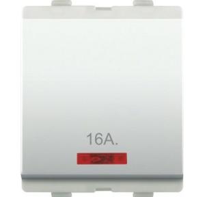 Alemac Axor 16A 1 Way Switch With Indicator (White), 811