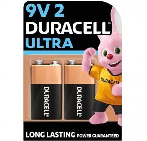 Duracell Battery Ultra Alkaline 9V Pack of 2