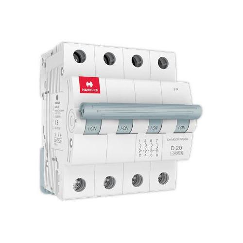 Havells 20A 4P D-Curve AC MCB, DHMGDFPF020