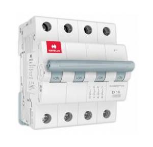 Havells 16A 4P D-Curve AC MCB, DHMGDFPF016