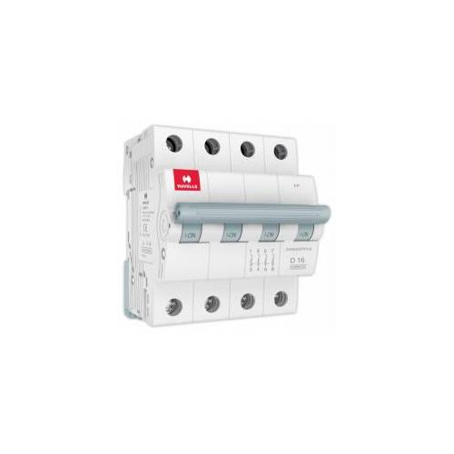 Havells 16A 4P D-Curve AC MCB, DHMGDFPF016