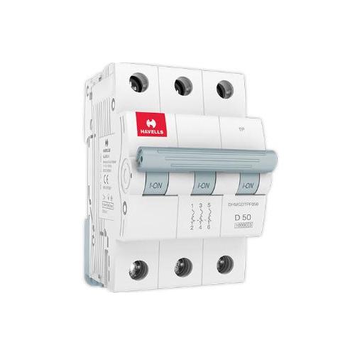 Havells 50A 3P D-Curve AC MCB, DHMGDTPF050