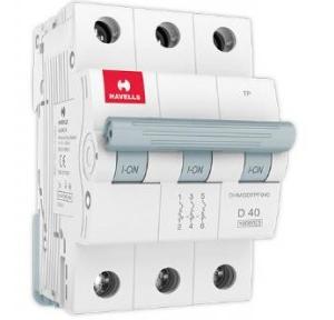 Havells 40A 3P D-Curve AC MCB, DHMGDTPF040