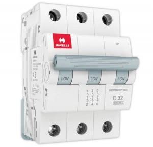 Havells 32A 3P D-Curve AC MCB, DHMGDTPF032