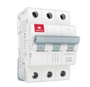 Havells 20A 3P D-Curve AC MCB, DHMGDTPF020