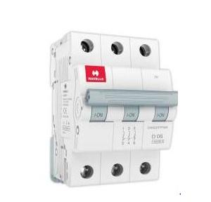 Havells 6A 3P D-Curve AC MCB, DHMGDTPF006