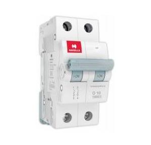 Havells 10A 2P D-Curve AC MCB, DHMGDDPF010