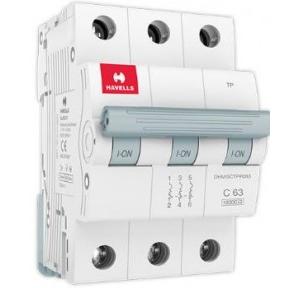 Havells 63A 3P C-Curve AC MCB, DHMGCTPF063