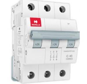 Havells 40A 3P C-Curve AC MCB, DHMGCTPF040