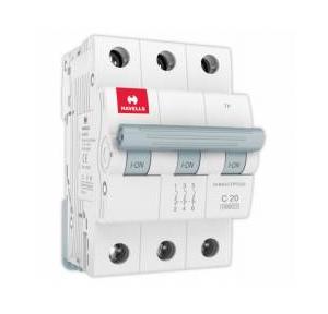 Havells 20A 3P C-Curve AC MCB, DHMGCTPF020