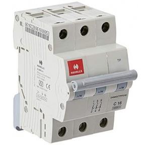 Havells 16A 3P C-Curve AC MCB, DHMGCTPF016