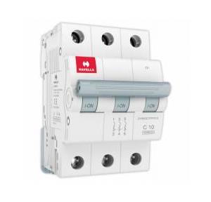 Havells 10A 3P C-Curve AC MCB, DHMGCTPF010